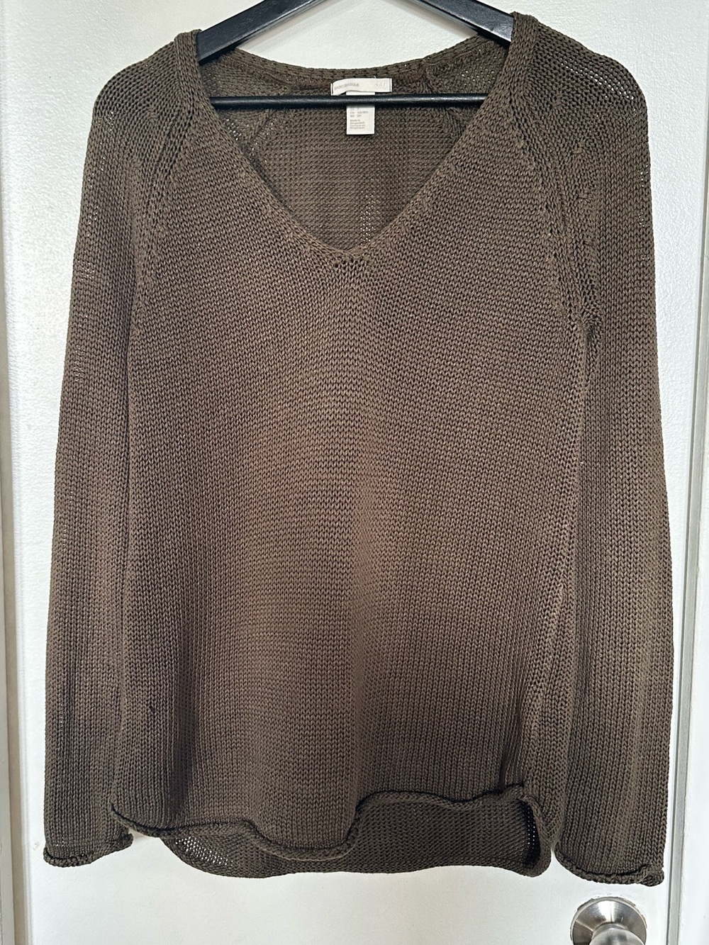 H&M Olive Cable Knit Sweater